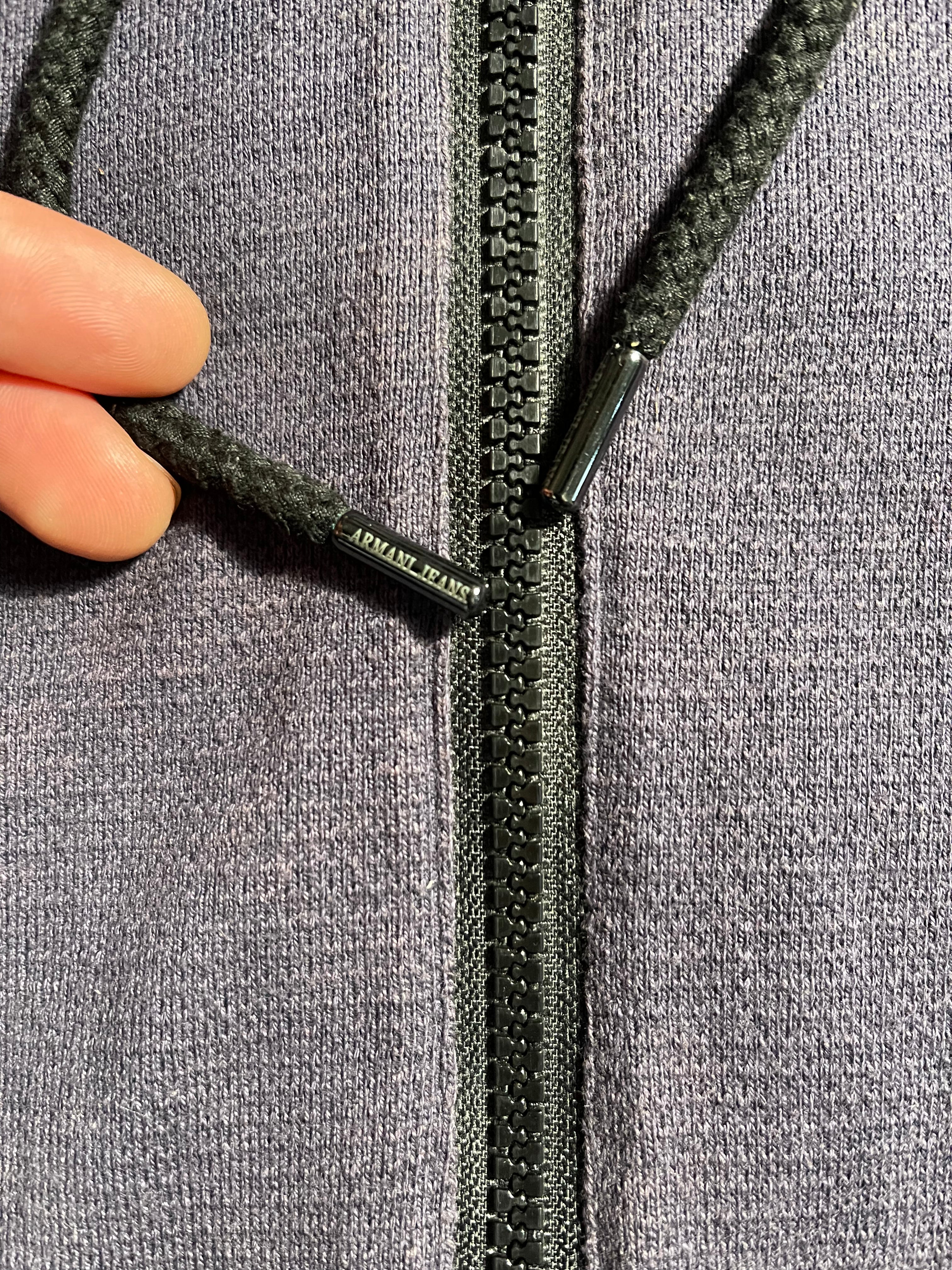 Armani Jeans Reversible Vintage Y2K Zip-Hoodie Windbreaker L Mens