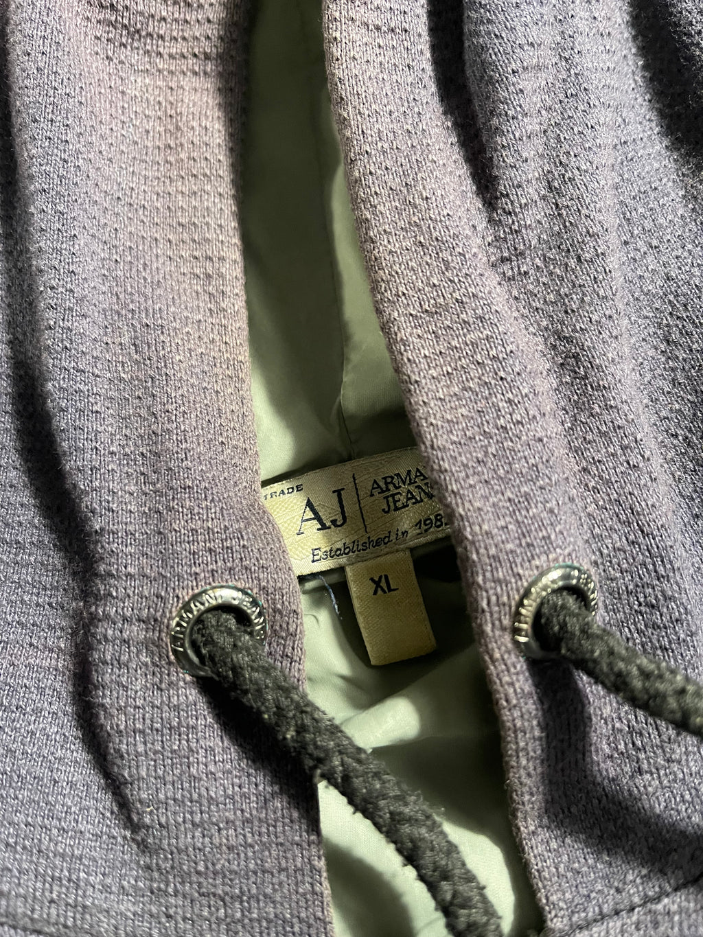 Armani Jeans Reversible Vintage Y2K Zip-Hoodie Windbreaker L Mens