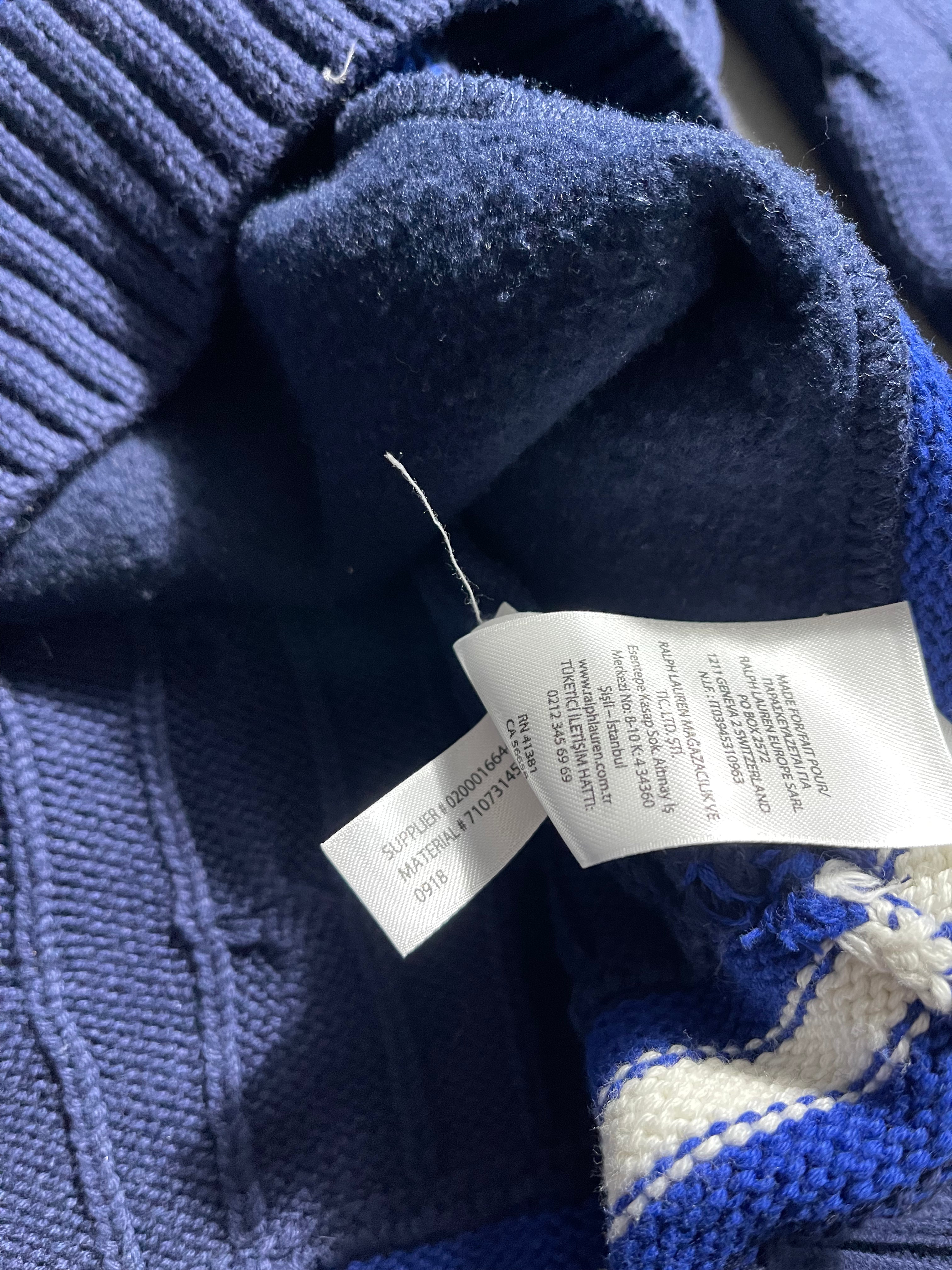 Polo Ralph Lauren Vintage Y2K Sweatshirt V-Neck M Mens
