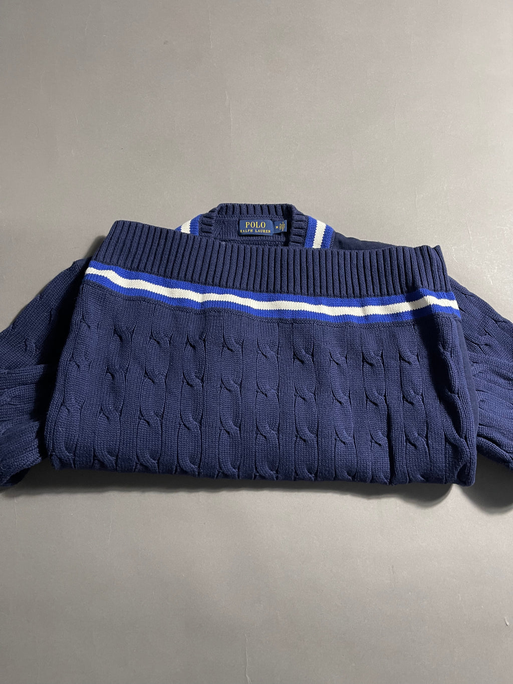 Polo Ralph Lauren Vintage Y2K Sweatshirt V-Neck M Mens