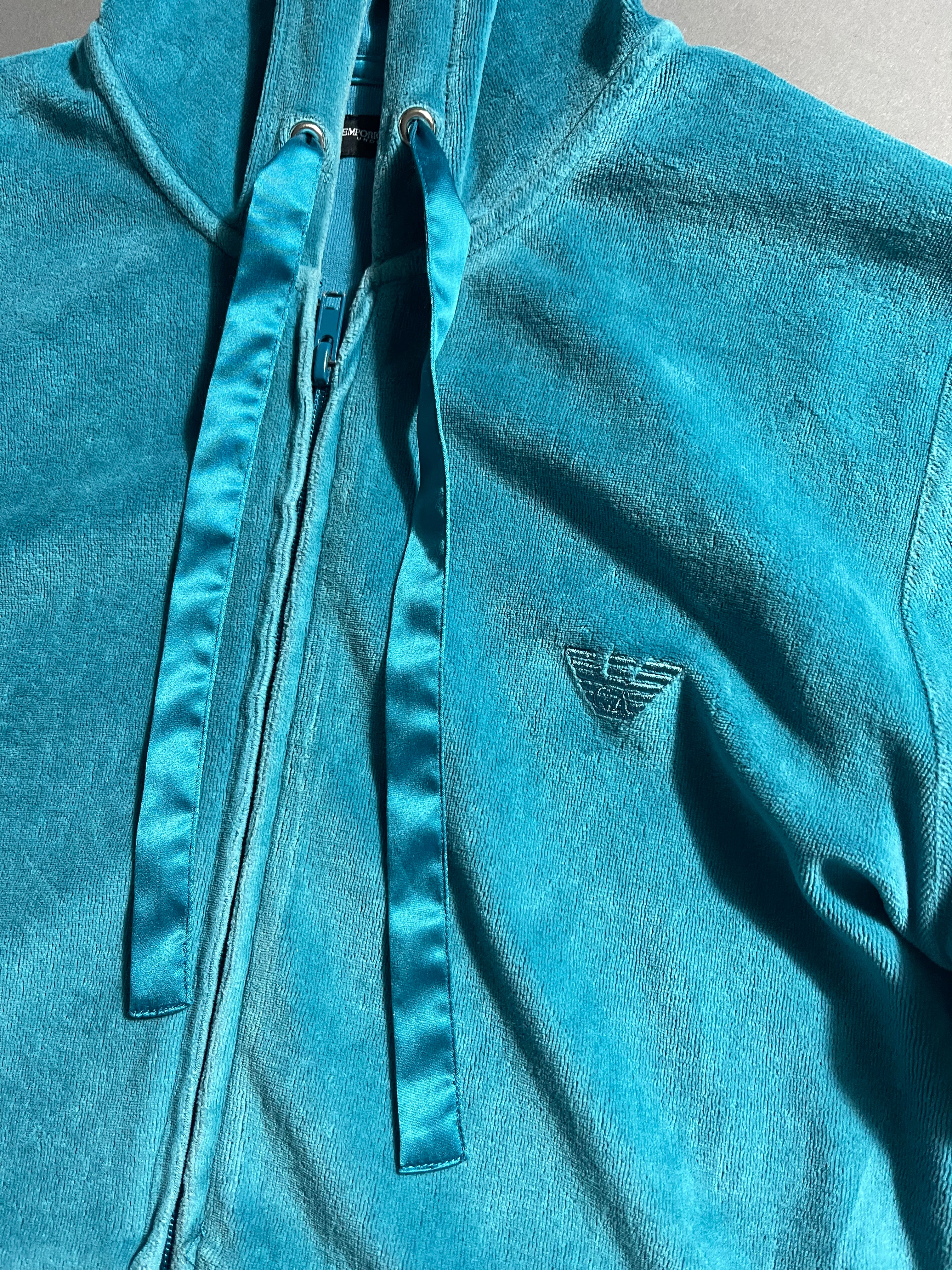 Armani Vintage Y2K Zip-Hoodie L Womens