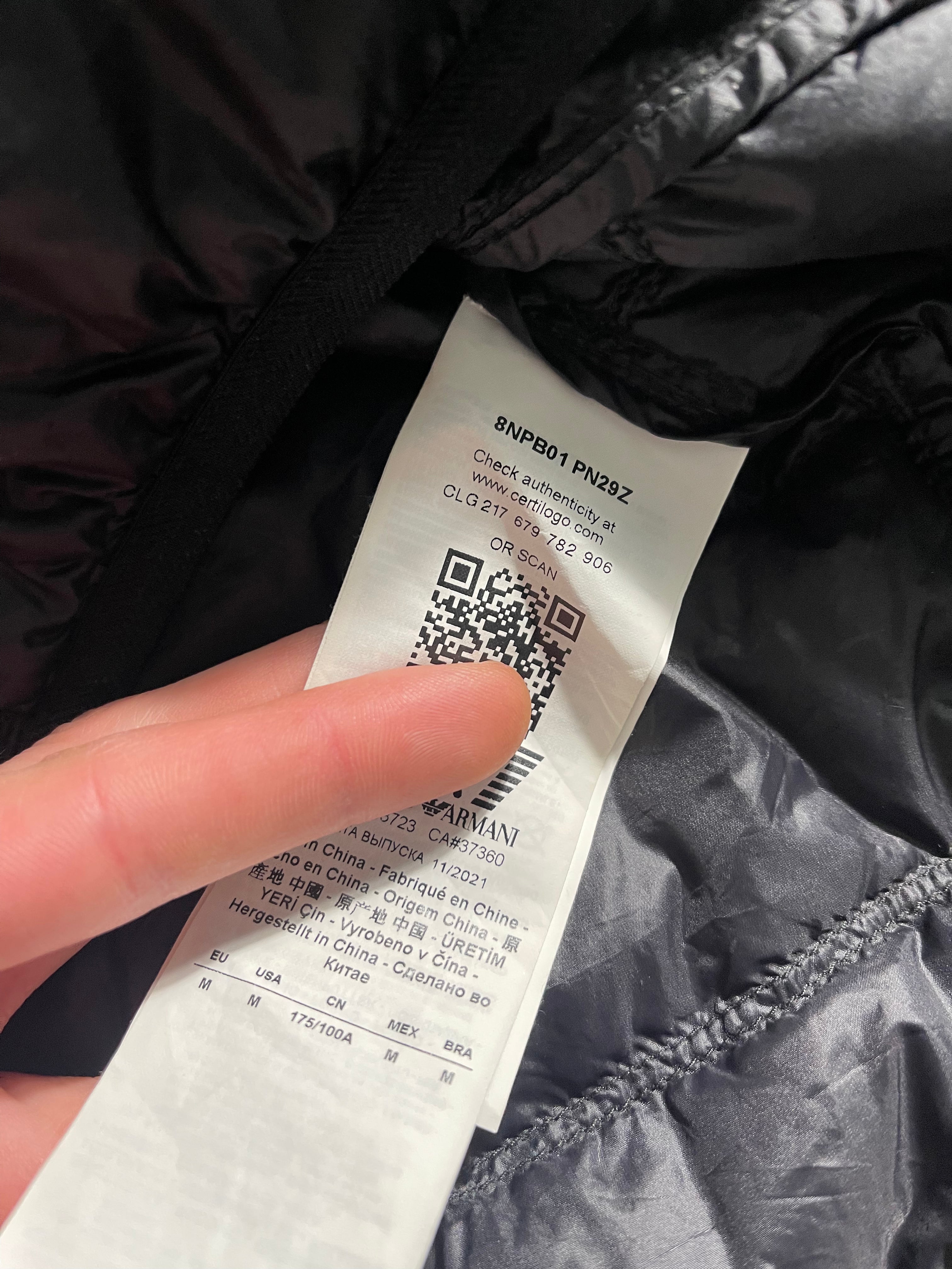 Emporio Armani 7 Vintage Y2K Quilted Puffer Jacket M Mens