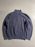 Polo Ralph Lauren Vintage Y2K Sweatshirt Zip 1/4 Knit L Mens