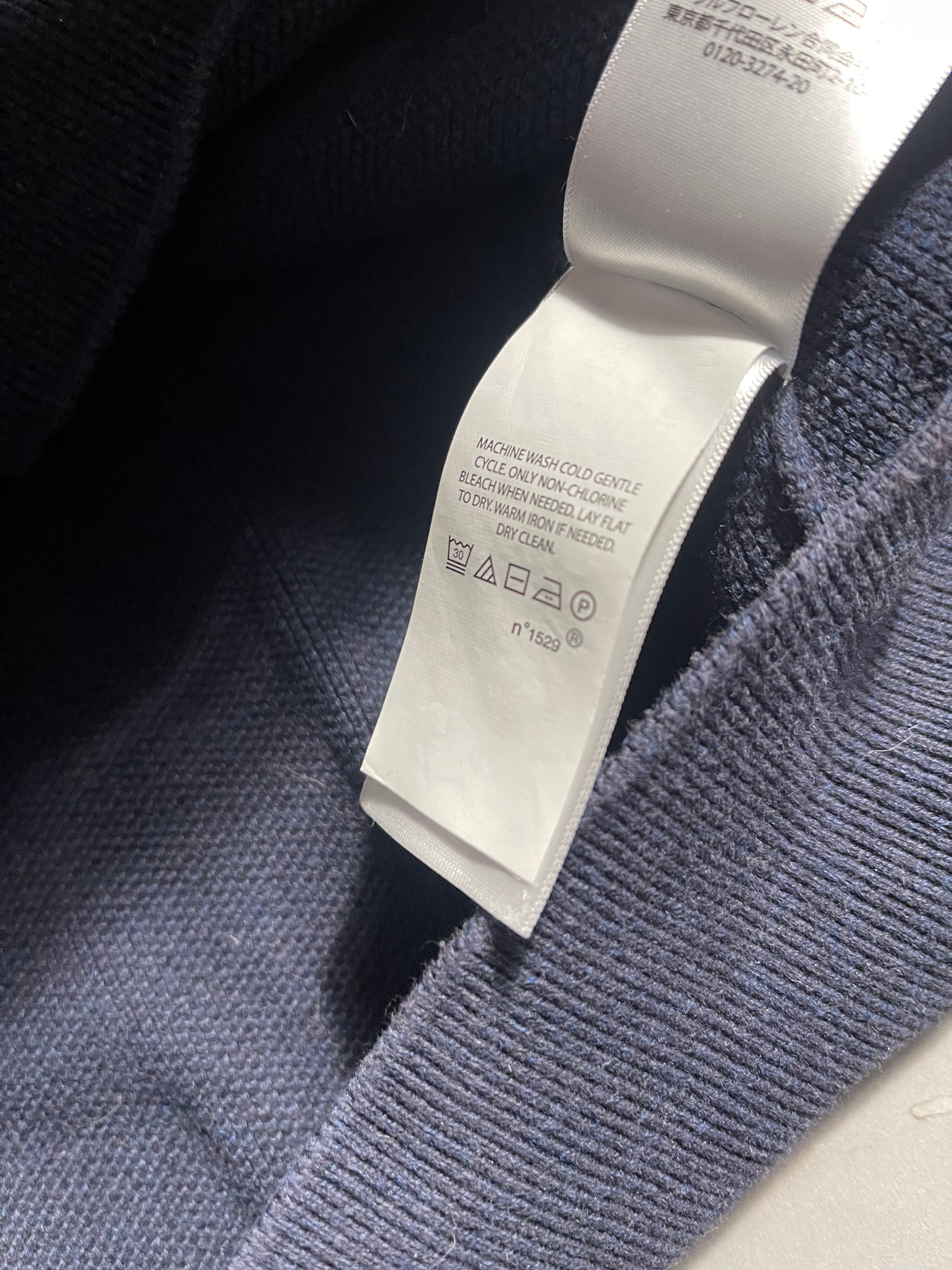 Polo Ralph Lauren Vintage Y2K Sweatshirt Zip 1/4 Knit L Mens