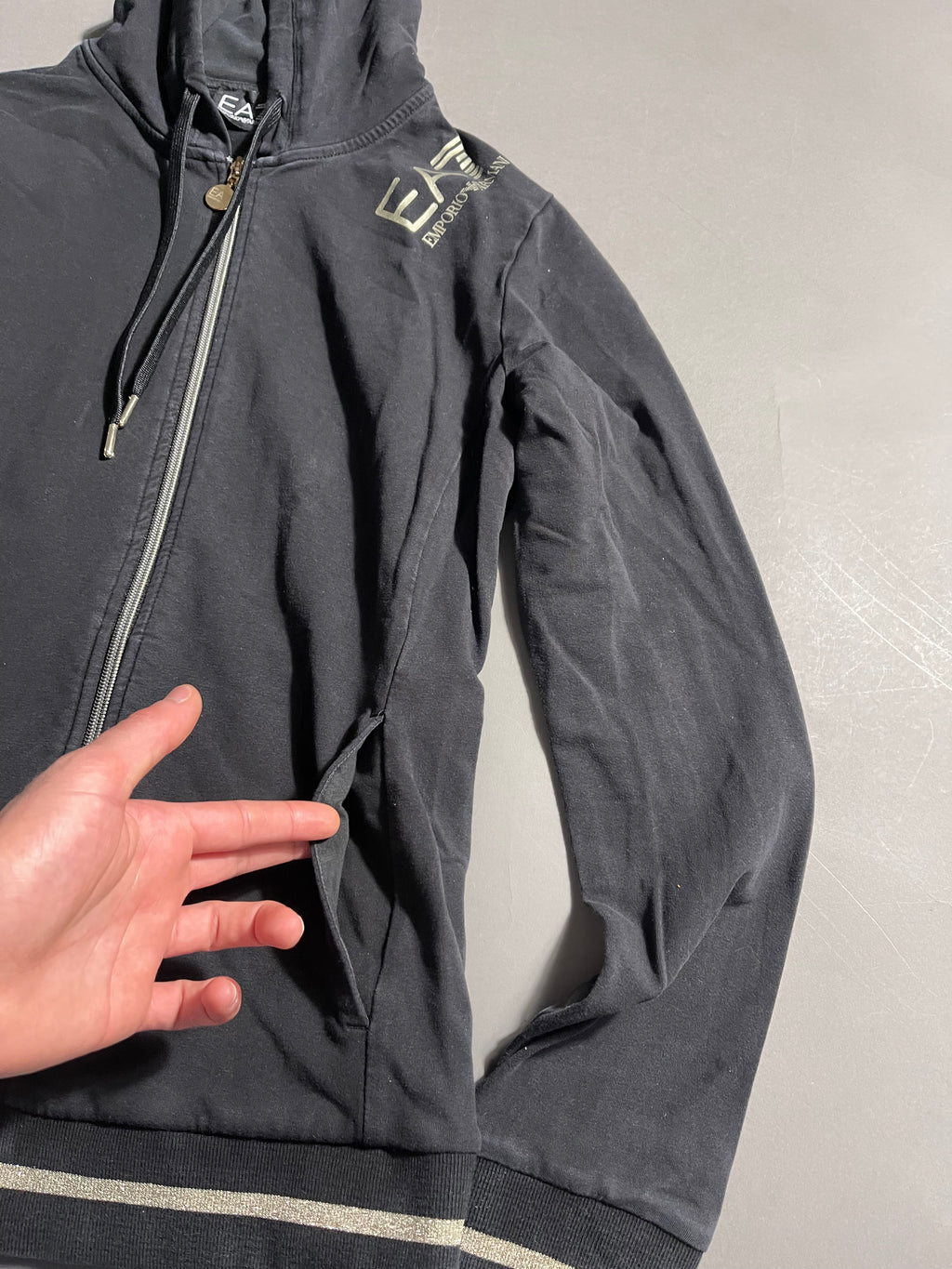 Emporio Armani 7 Vintage Y2K Zip-Hoodie L Womens