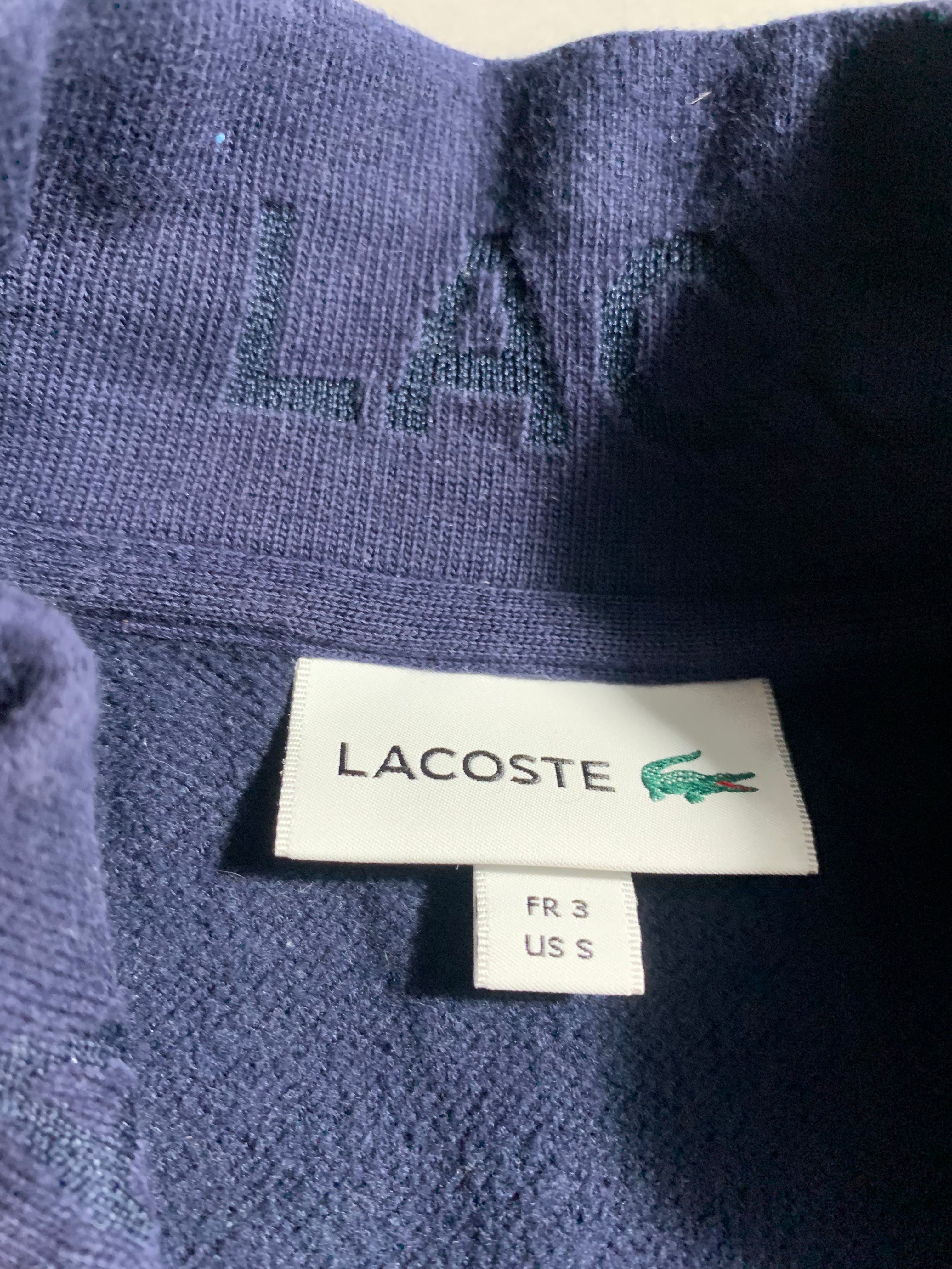 Lacoste Vintage Y2K Zip Sweat Jacket M Mens