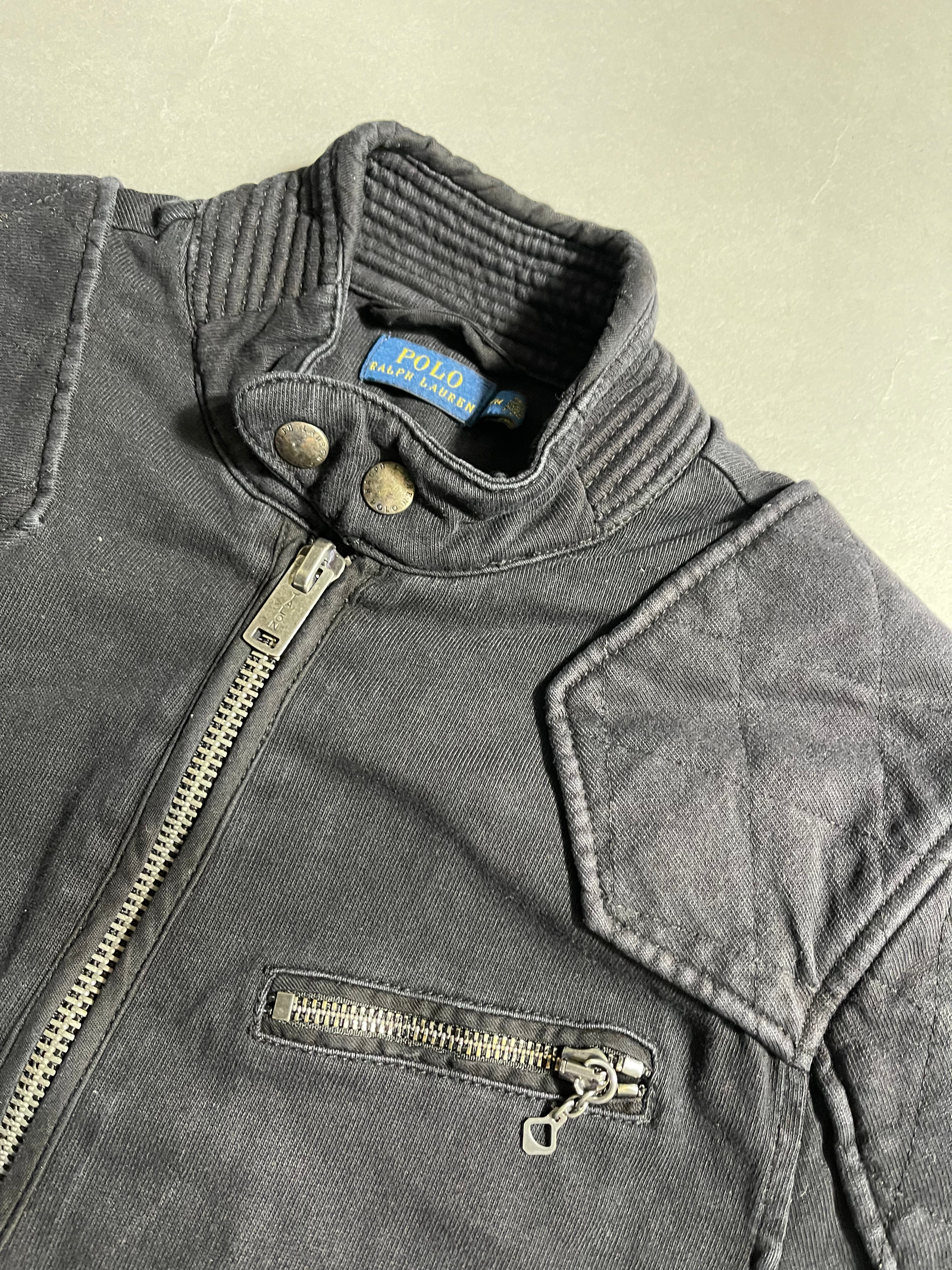 Polo Ralph Lauren Vintage Y2K Racer Biker Utility Jacket M Womens