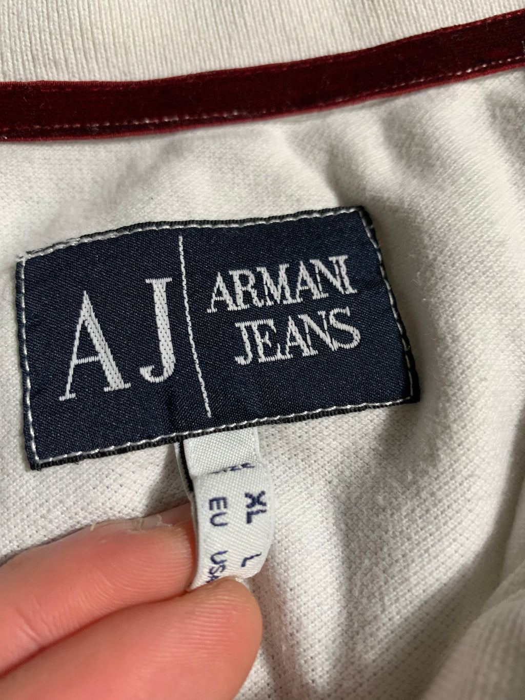 Armani Jeans Vintage Y2K Polo Shirt L Mens
