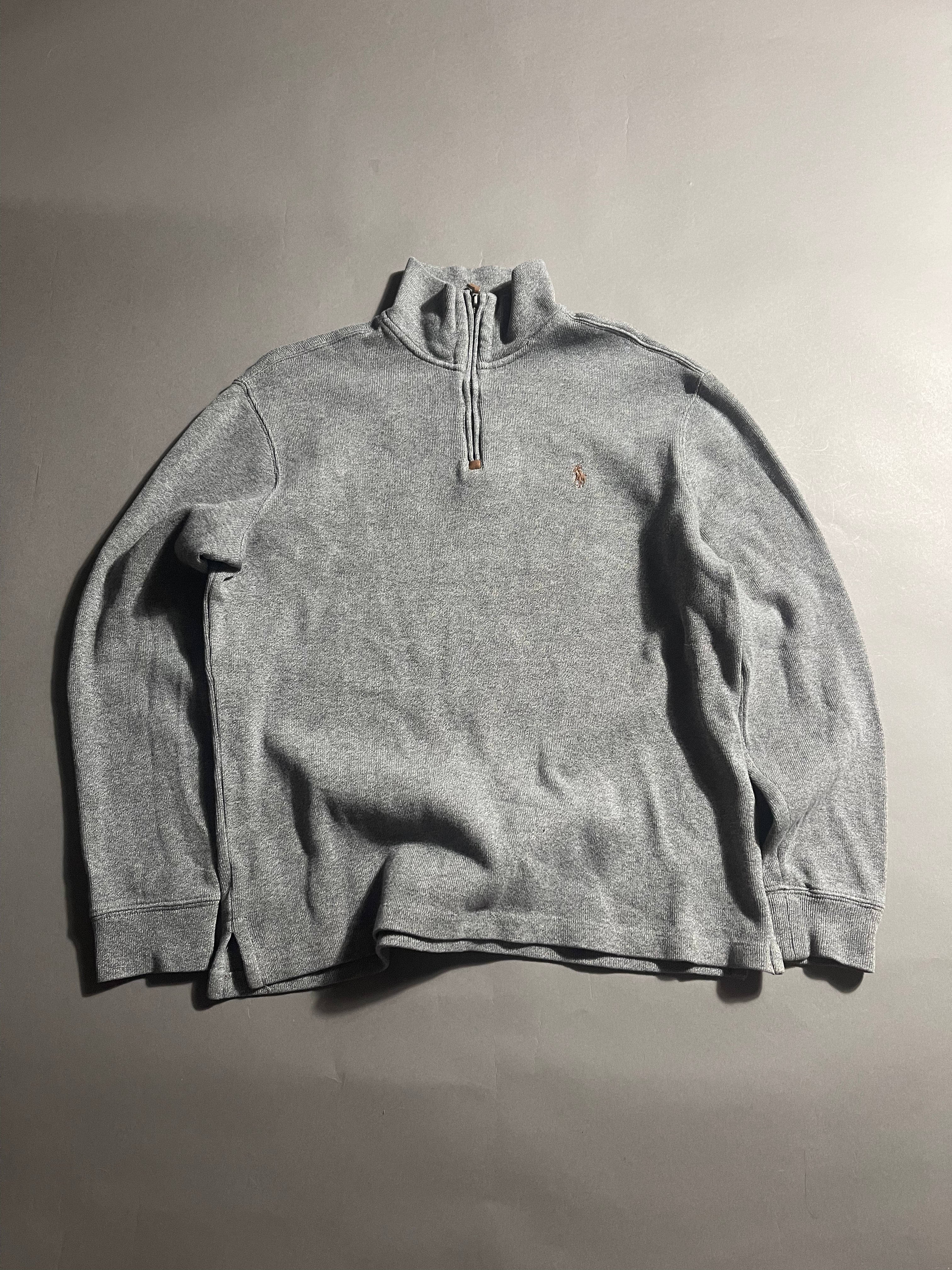 Polo Ralph Lauren Vintage Y2K Sweatshirt Zip 1/4 Knit S Mens