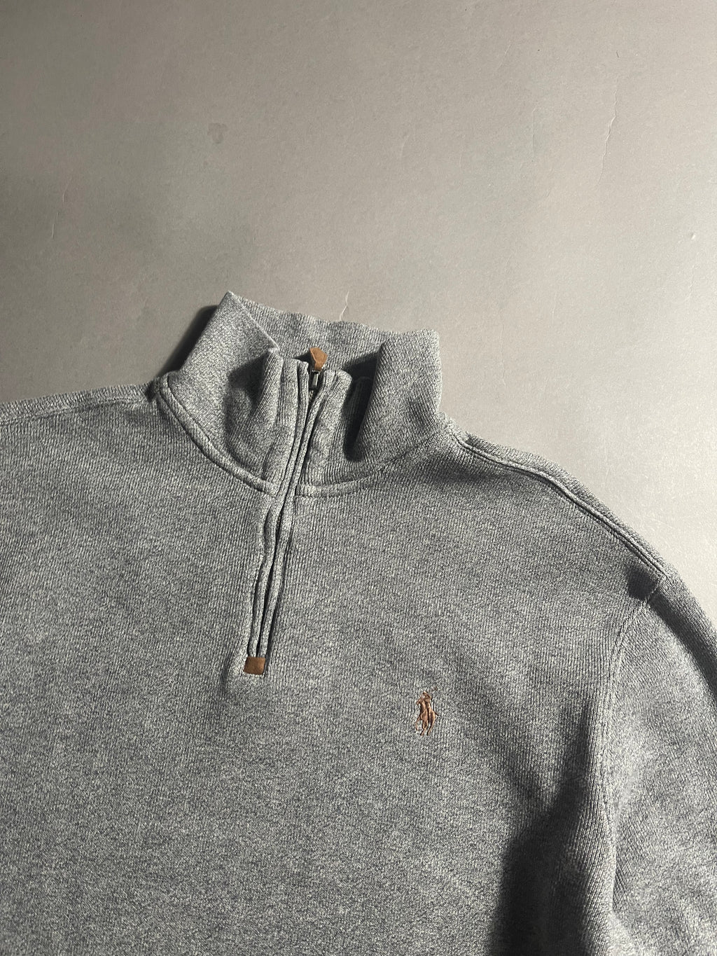 Polo Ralph Lauren Vintage Y2K Sweatshirt Zip 1/4 Knit S Mens