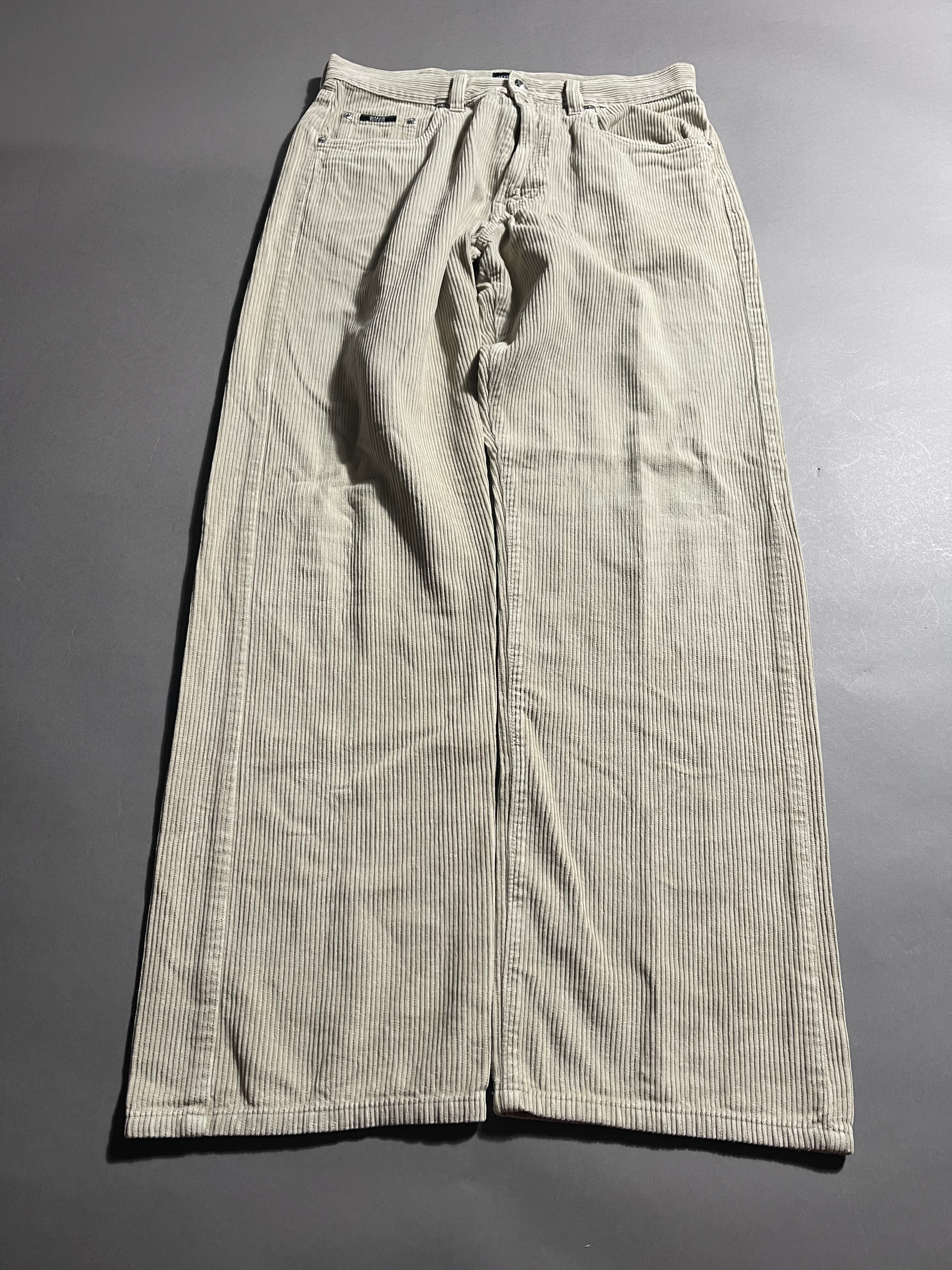 Hugo Boss Cord Vintage Y2K Straight Leg Baggy Pants M Mens