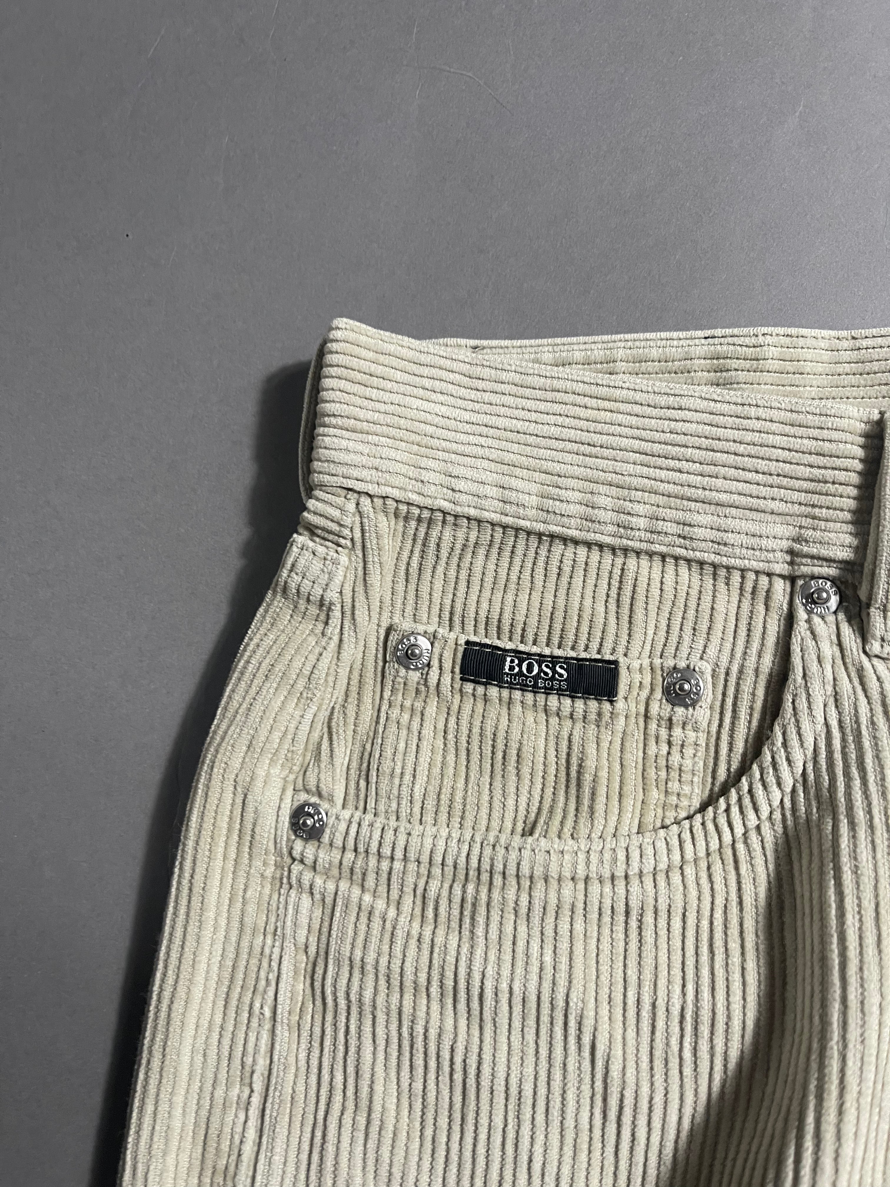 Hugo Boss Cord Vintage Y2K Straight Leg Baggy Pants M Mens