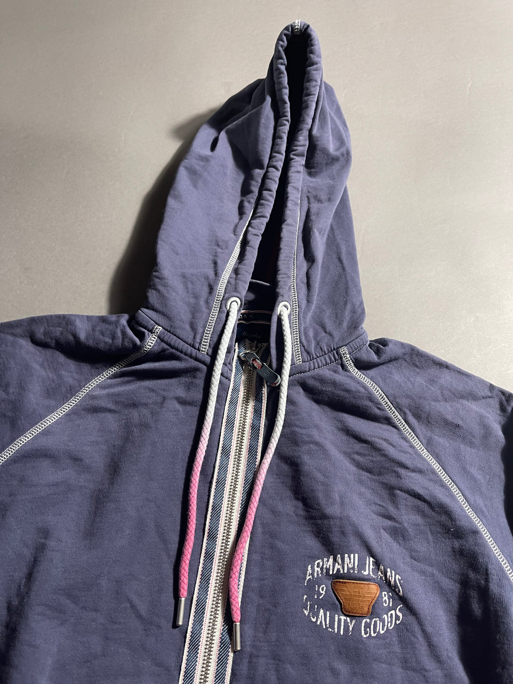 Armani Jeans Vintage Y2K Zip-Hoodie Windbreaker L Mens