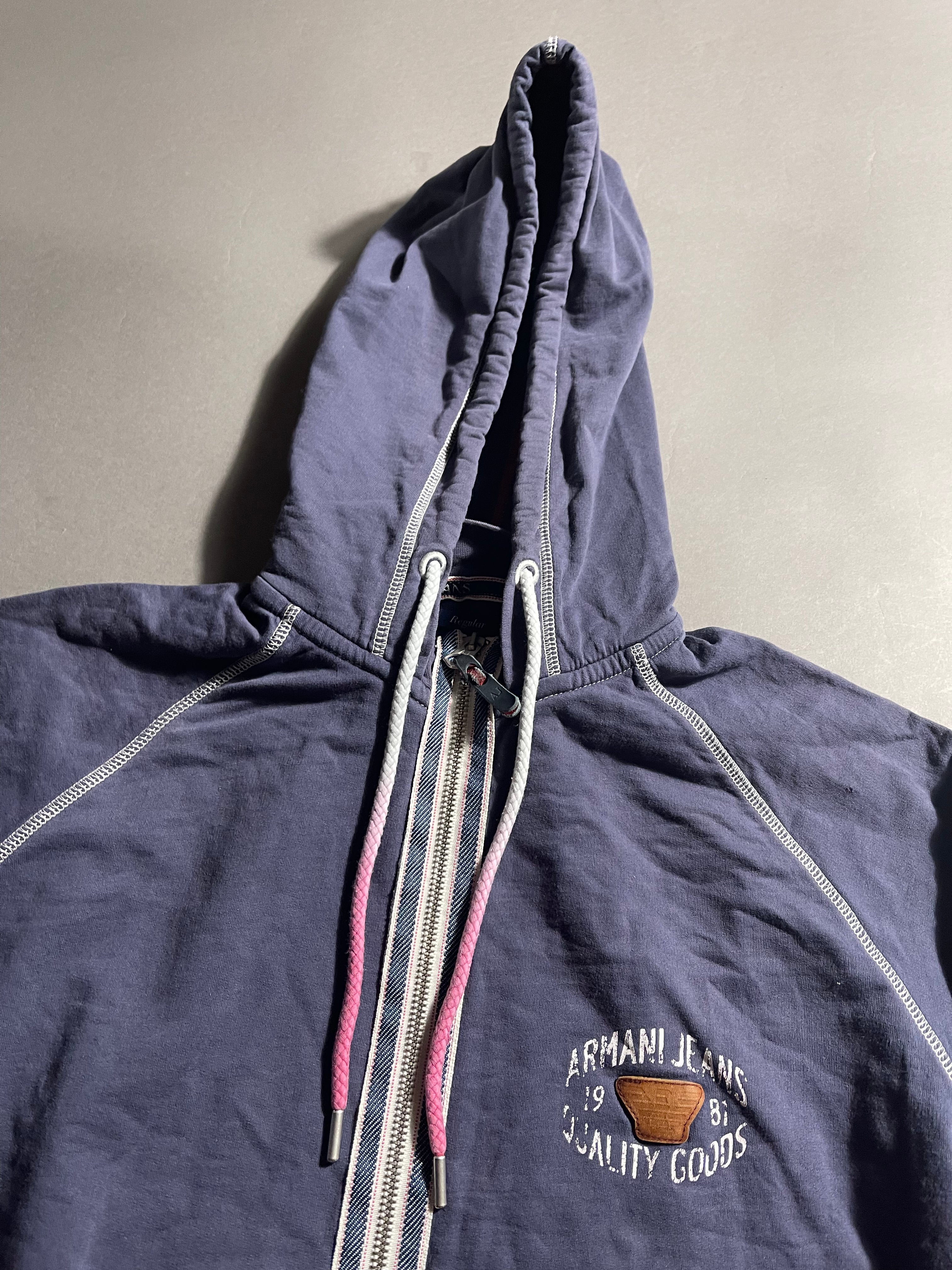 Armani Jeans Vintage Y2K Zip-Hoodie Windbreaker L Mens