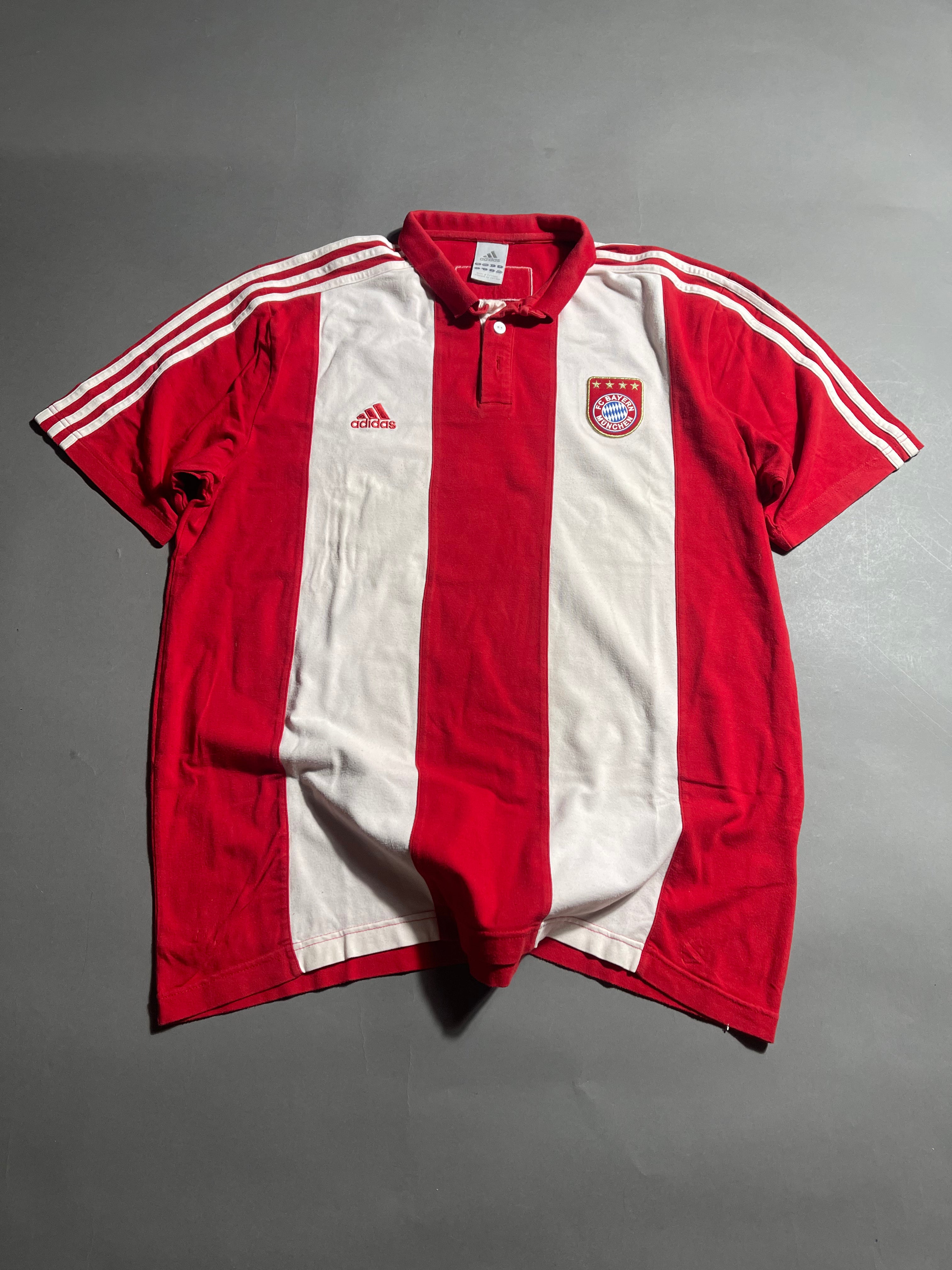 Adidas x FC Bayern Vintage Y2K Polo Shirt L Mens