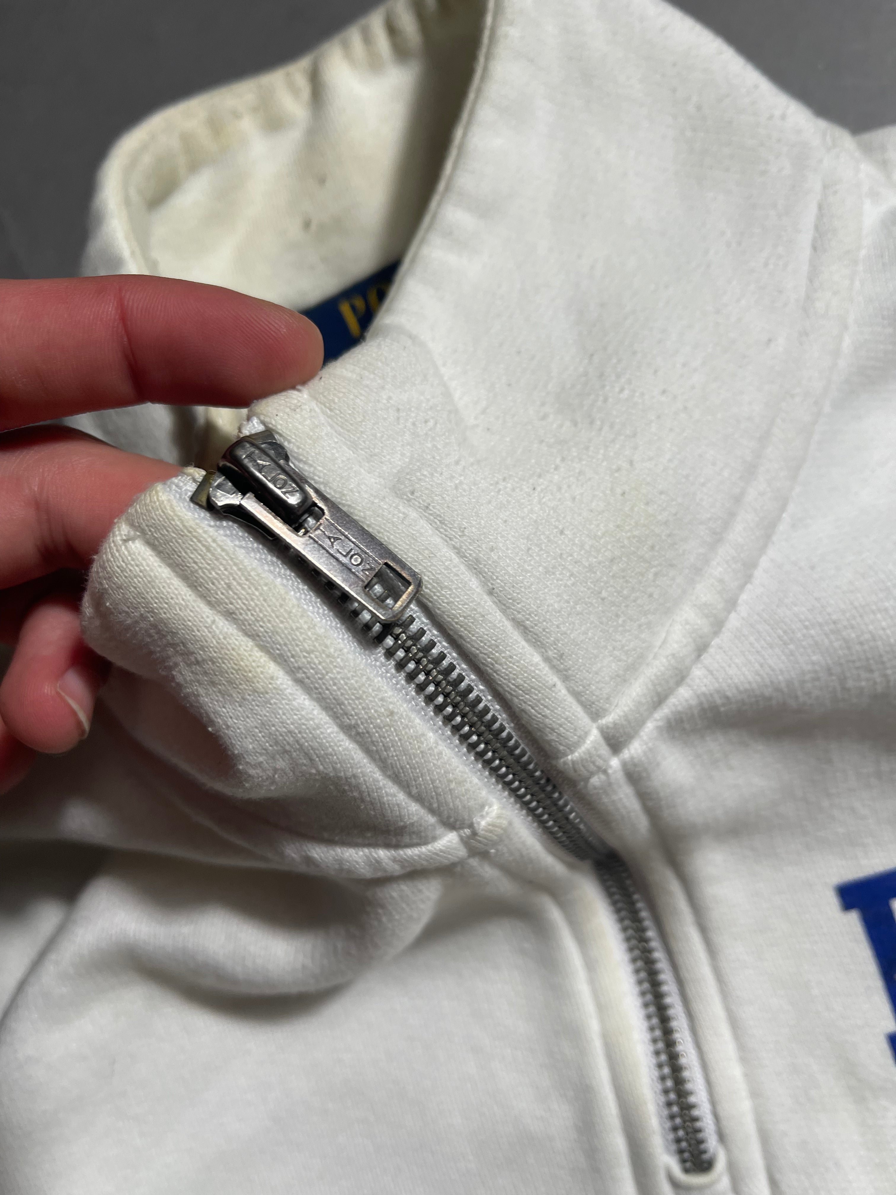 Polo Ralph Lauren Vintage Y2K Sweatshirt Zip 1/4 Knit L Mens