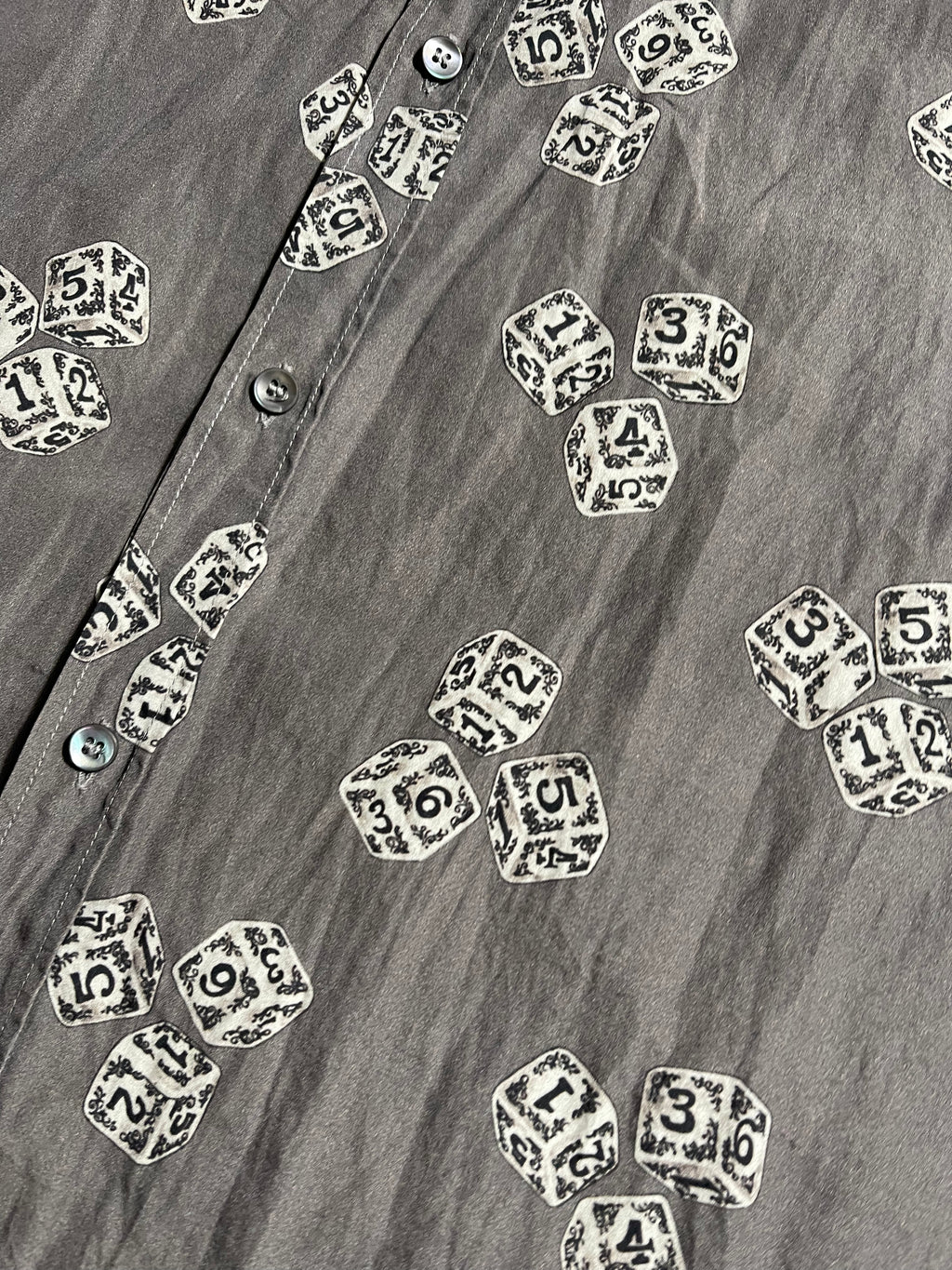 Dolce & Gabbana Let's Dice Long Sleeve Shirt Vintage Y2K Polo Shirt L Mens