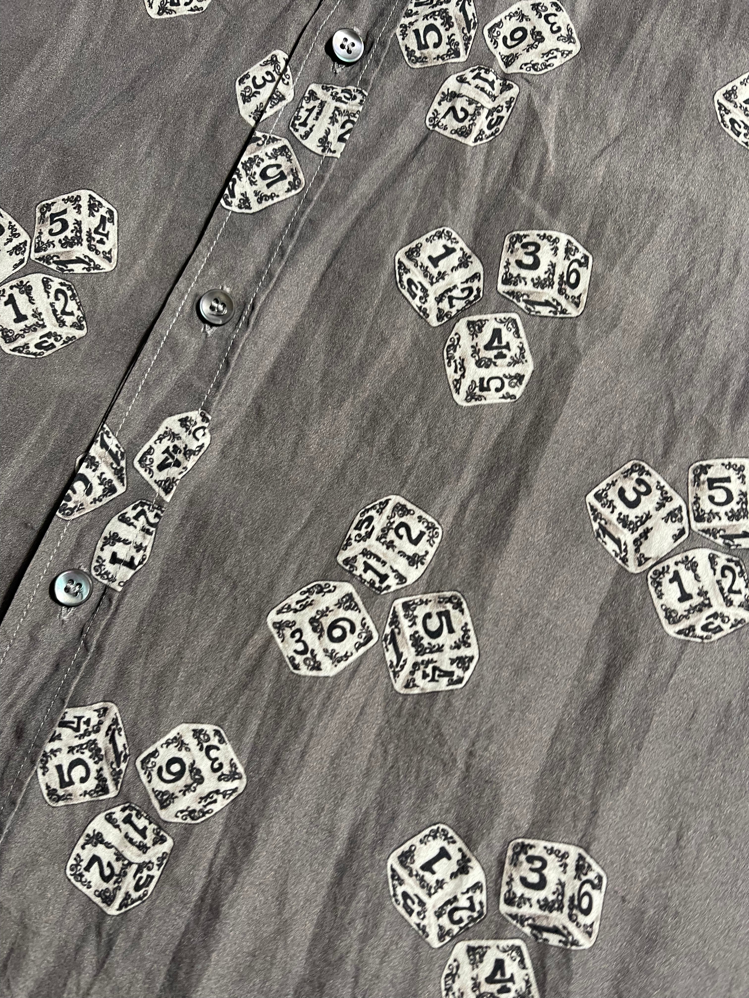 Dolce & Gabbana Let's Dice Long Sleeve Shirt Vintage Y2K Polo Shirt L Mens