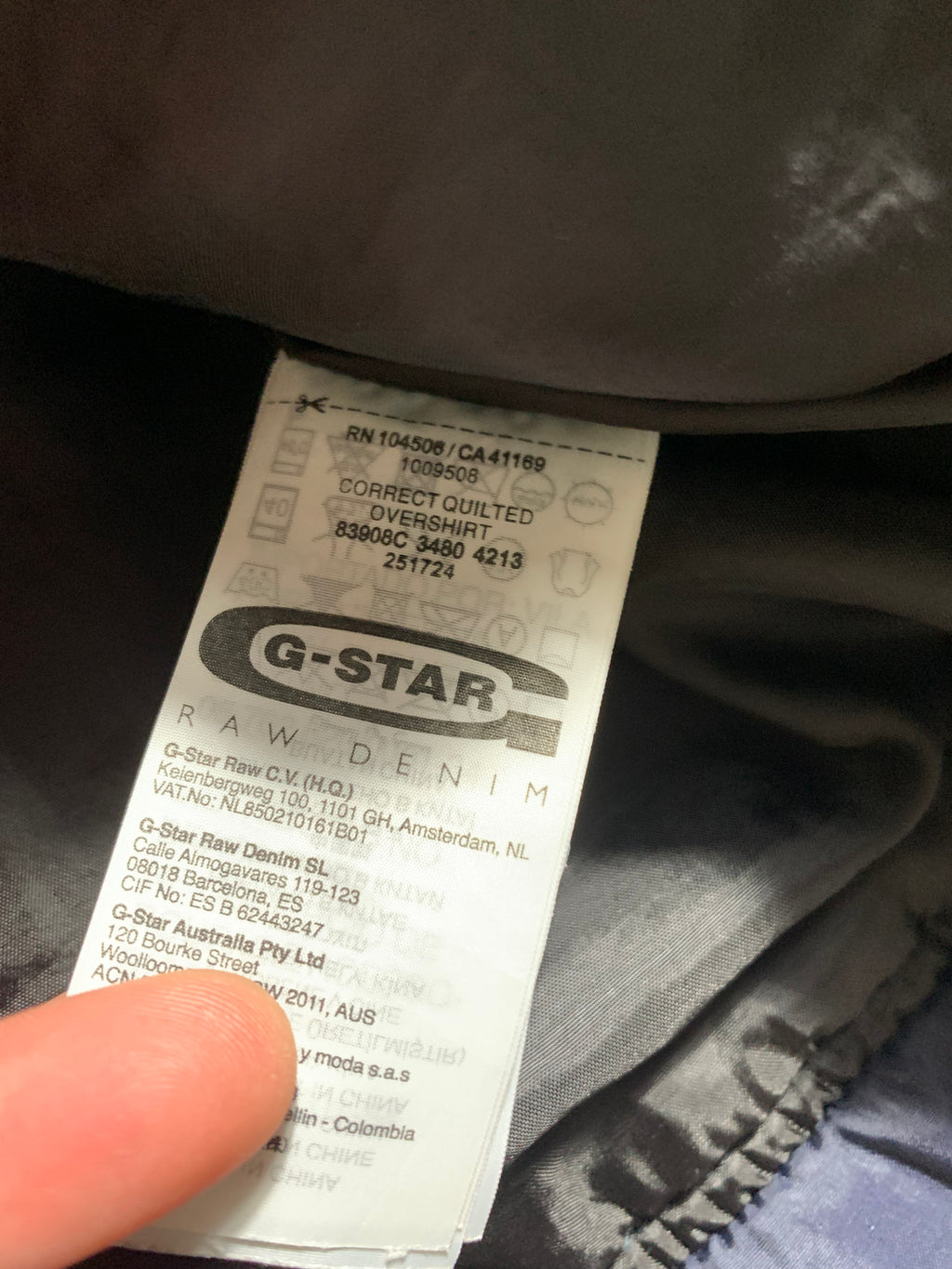 G-Star Raw Vintage Y2K Quilted  Puffer Jacket M Mens