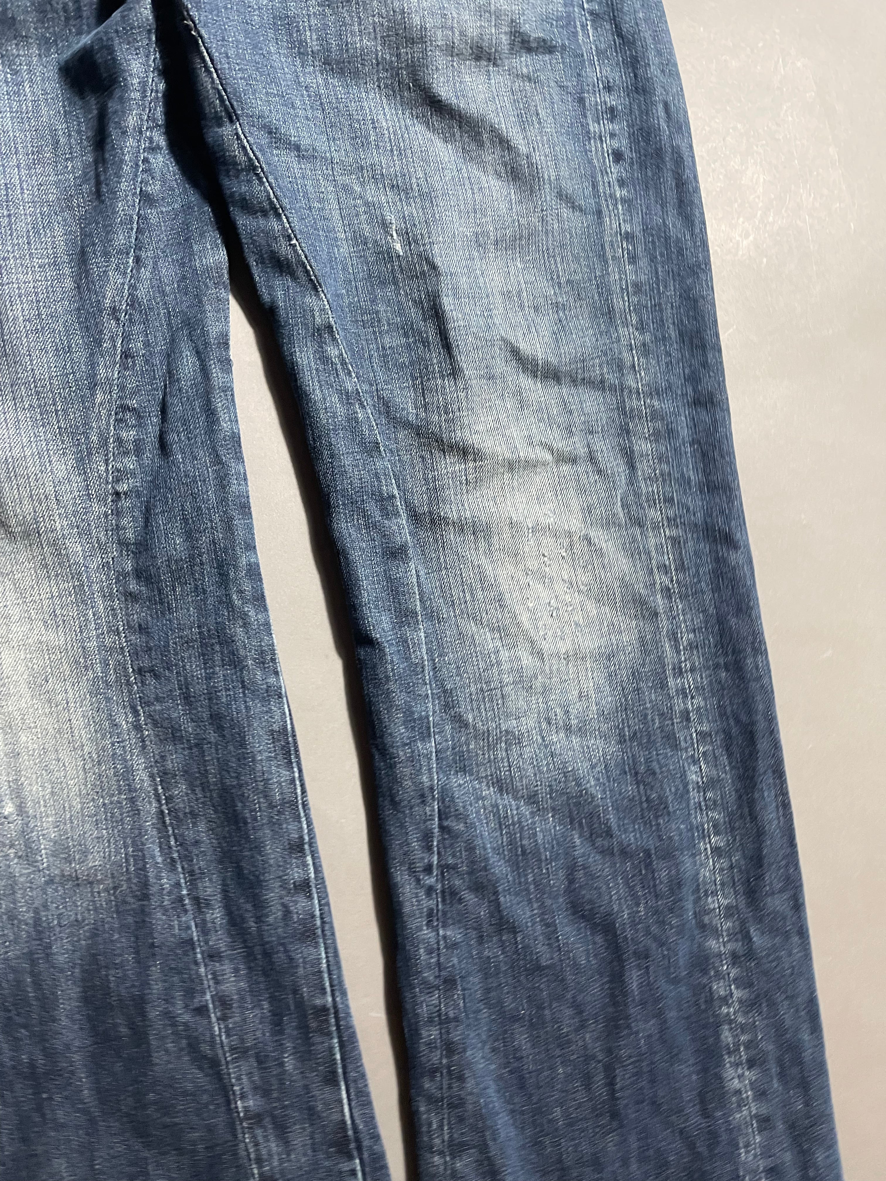 G-Star Raw Distressed Vintage Y2K Straight Leg Baggy Jeans L Mens