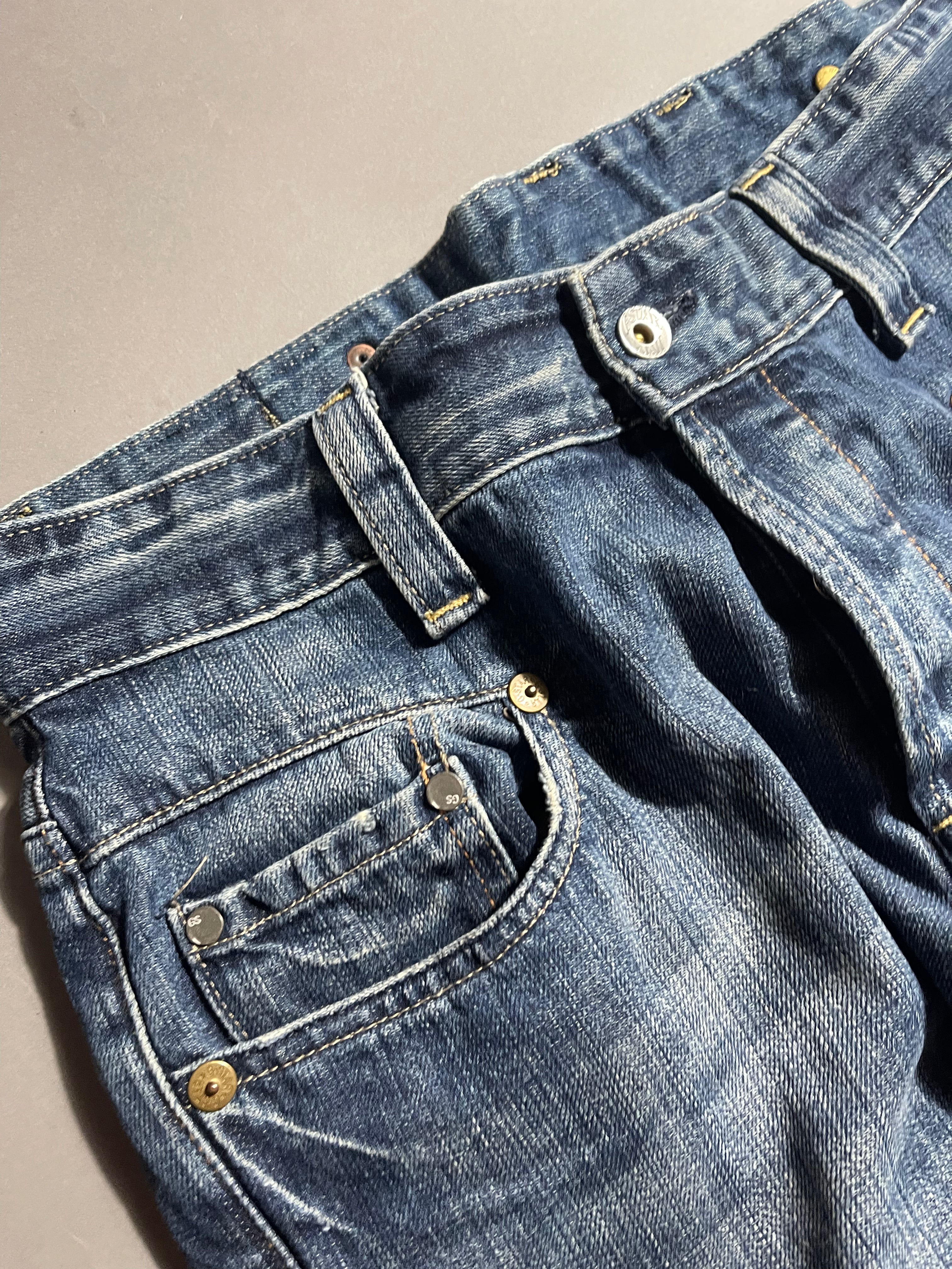 G-Star Raw Distressed Vintage Y2K Straight Leg Baggy Jeans L Mens