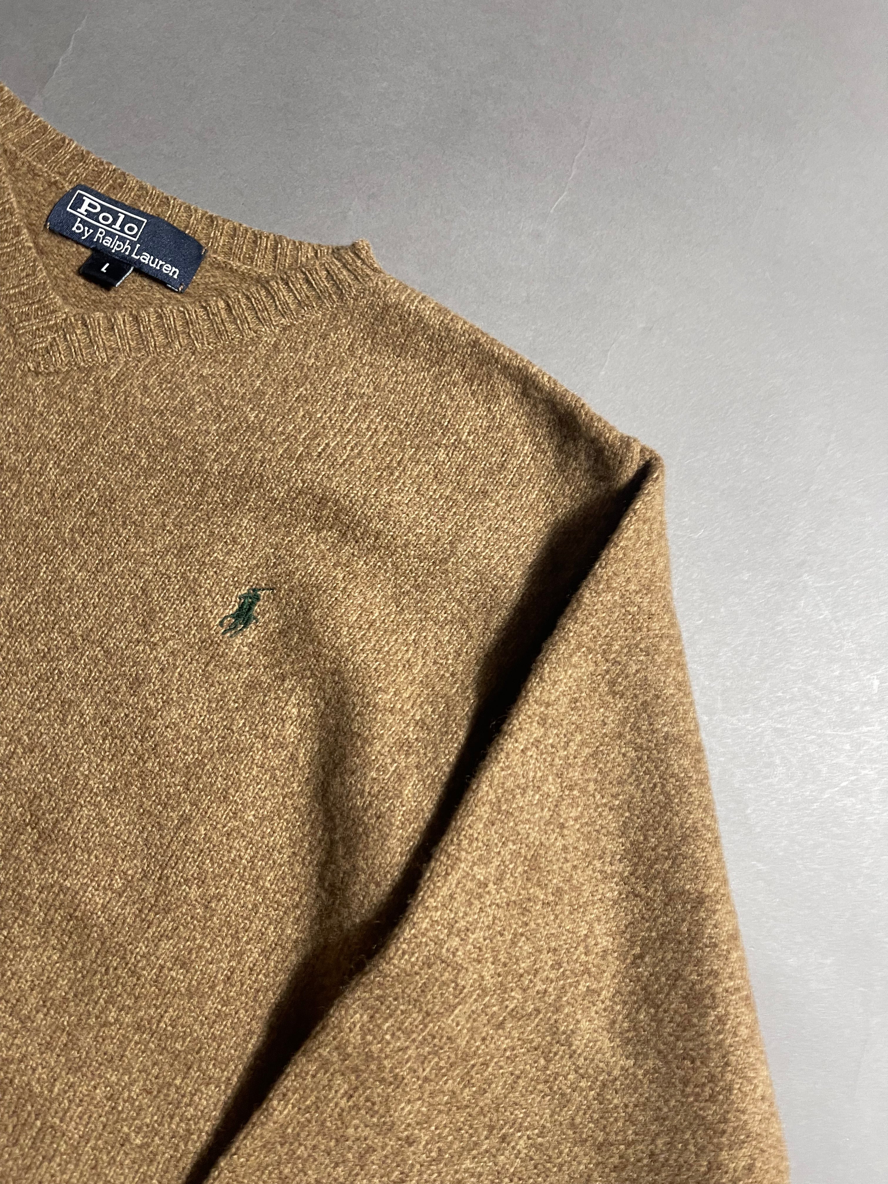 Ralph Lauren Vintage V-Neck Y2K Knit Sweatshirt M Womens