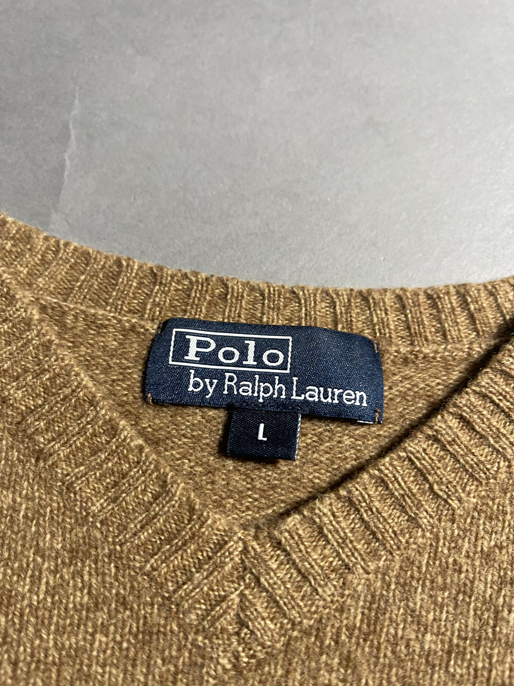 Ralph Lauren Vintage V-Neck Y2K Knit Sweatshirt M Womens