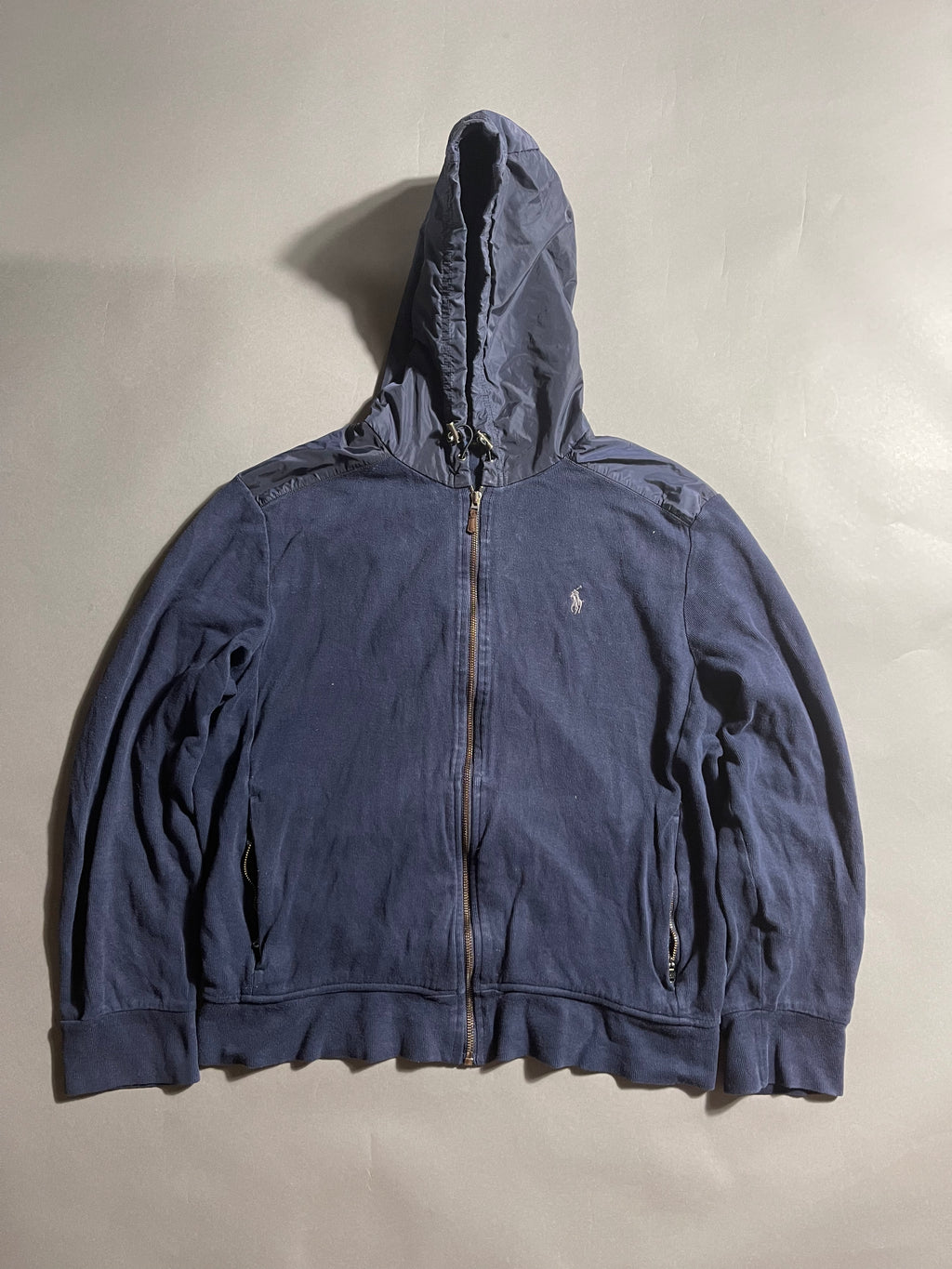 Polo Ralph Lauren Utility Military Style Vintage Y2K Zip Hoodie L Mens