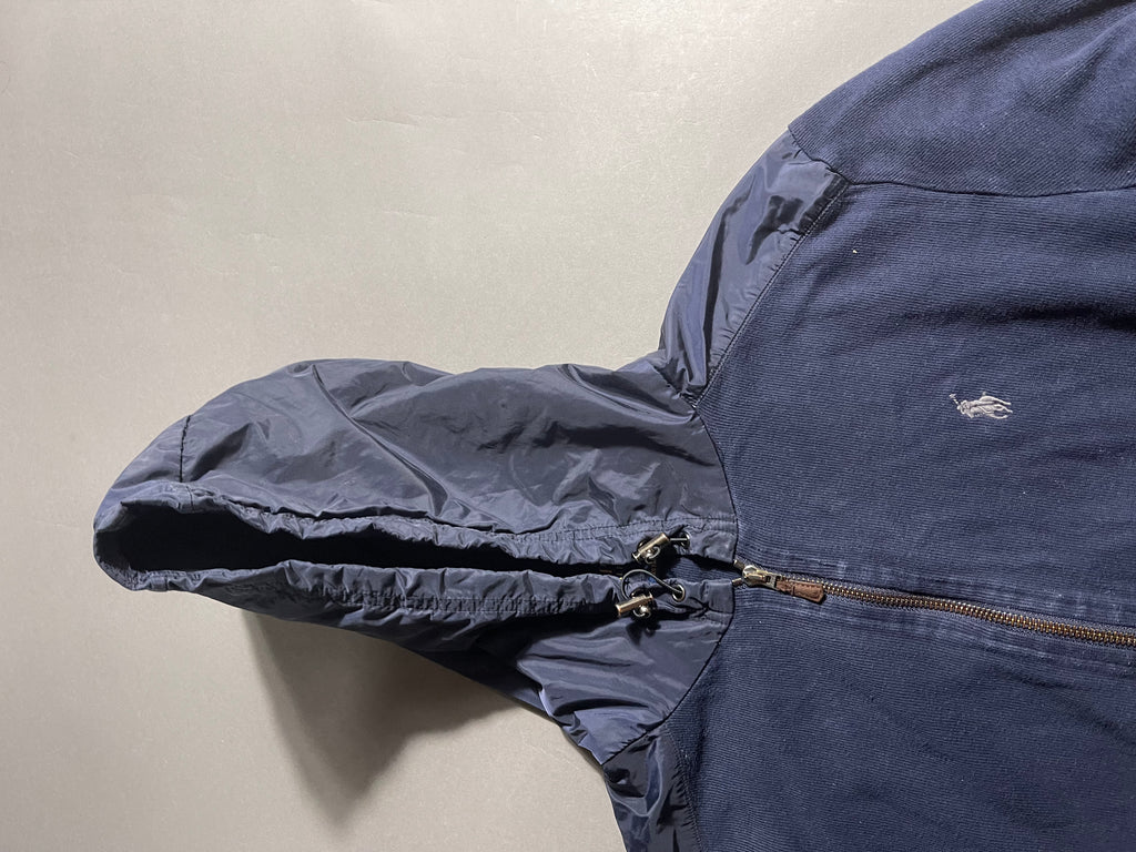 Polo Ralph Lauren Utility Military Style Vintage Y2K Zip Hoodie L Mens