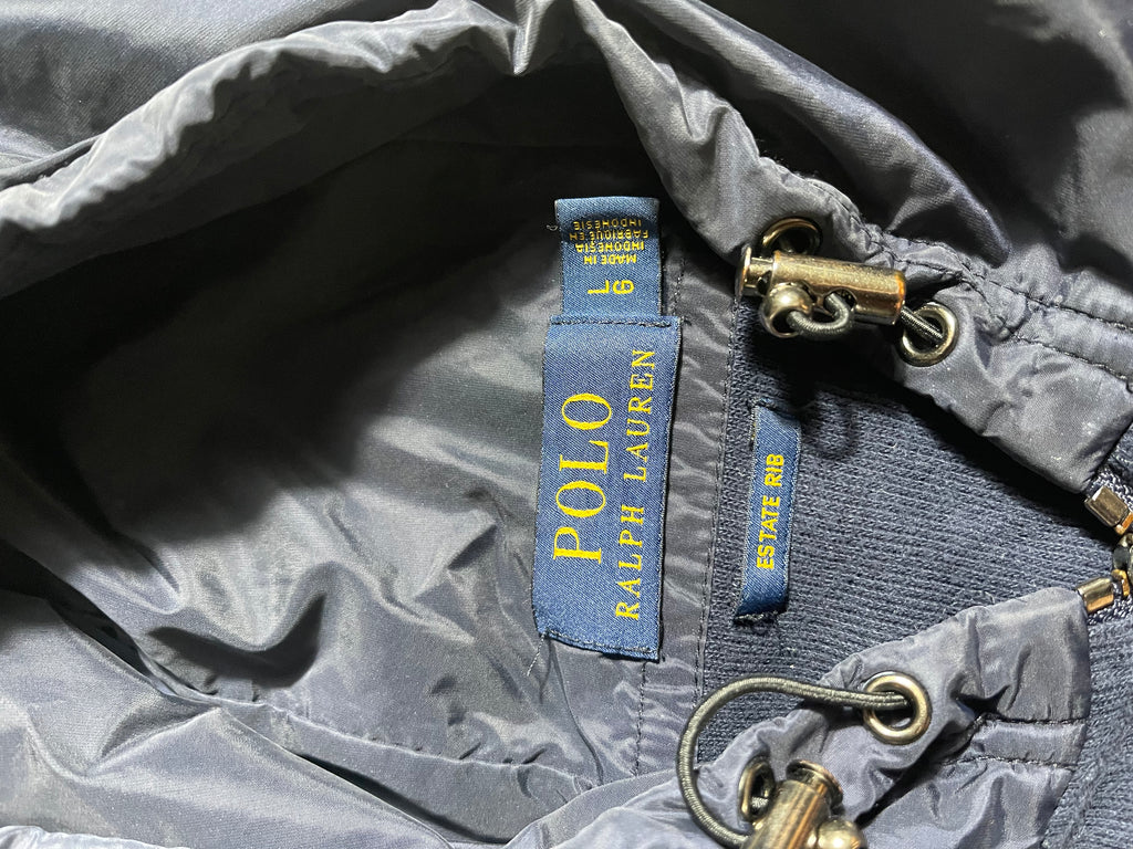 Polo Ralph Lauren Utility Military Style Vintage Y2K Zip Hoodie L Mens