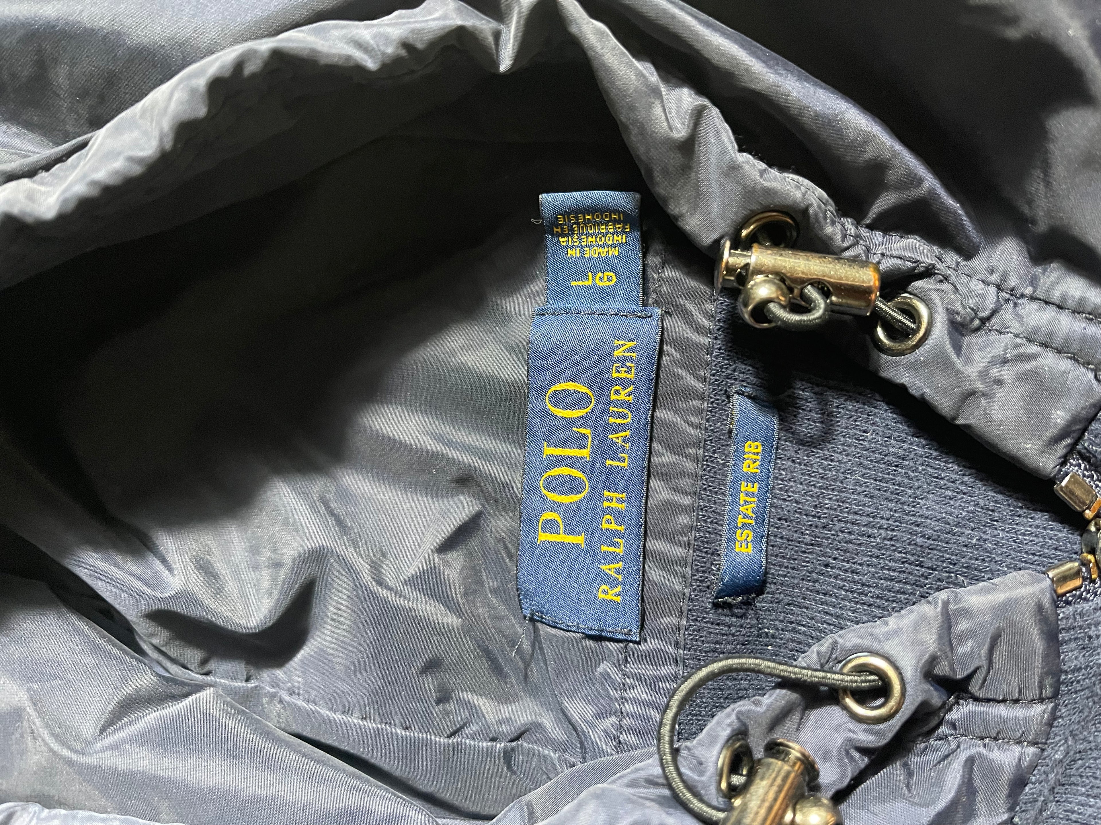Polo Ralph Lauren Utility Military Style Vintage Y2K Zip Hoodie L Mens