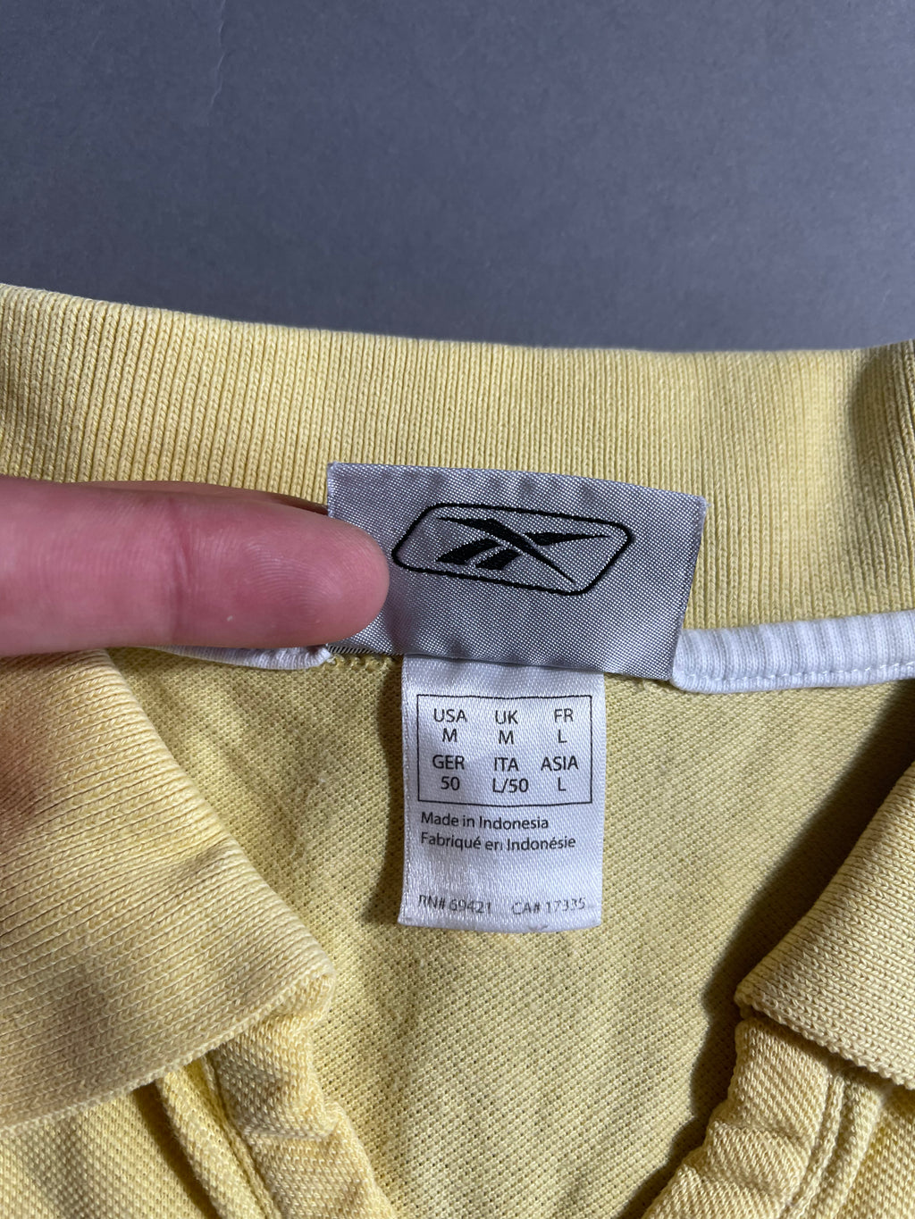 Reebok Vintage Y2K Polo Shirt L Mens
