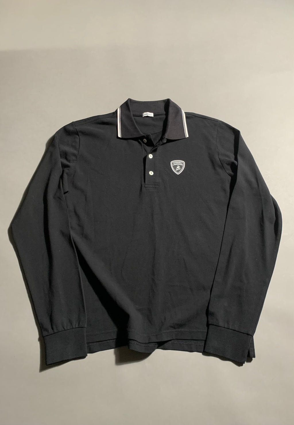 Lamborghini Y2K Polo Shirt Long Sleeve L Mens