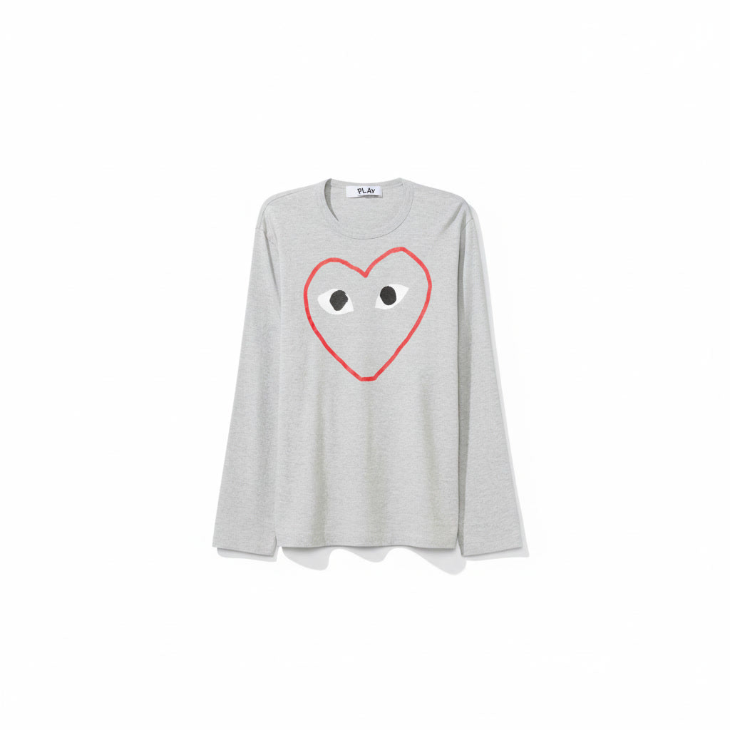 COMME des GARÇONS BNWT Long Sleeve Outline Heart Tee Mens